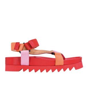 Longchamp Flat Semi-Platform Sandal